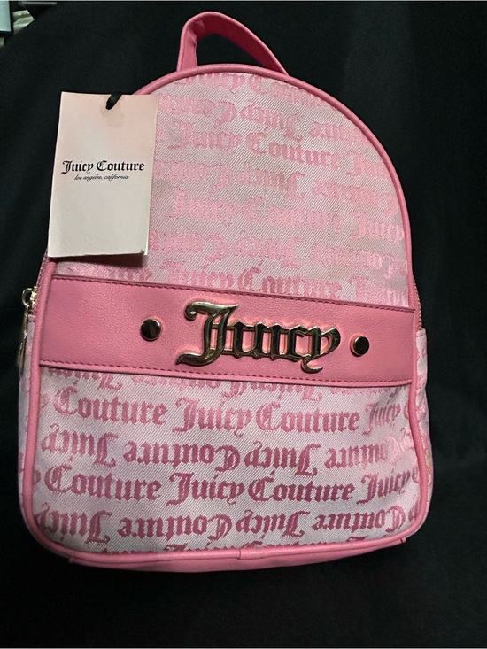 Juicy Couture Pink Logo Mini Backpack with Gold Accent NWT main image 11